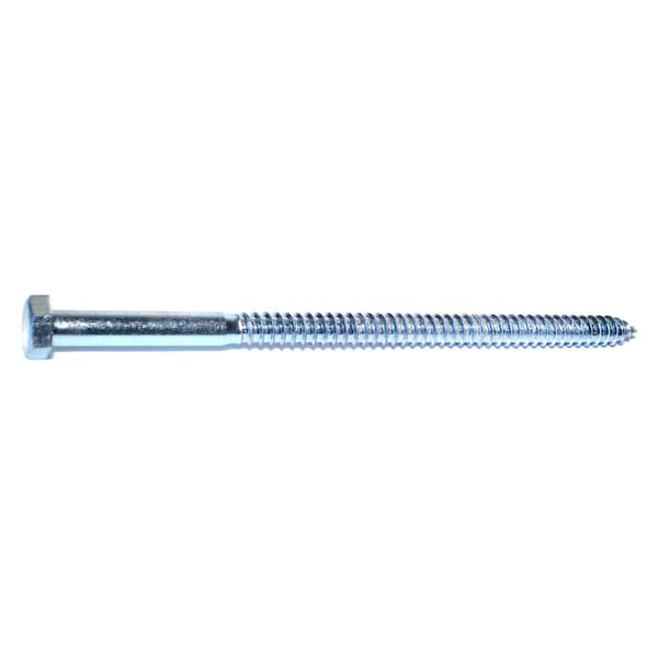 Midwest Fastener Lag Screw, 5/8 in, 12 in, Steel, Zinc Plated Hex Hex Drive, 20 PK 01357 - main
